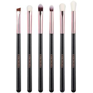 6 Pcs gold Professional Blending Soft Hairs Eye Makeup Brush Set & Wood Handle